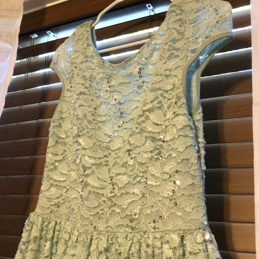 Light Blue Lace and Sequin Dress - Picture 3 of 3